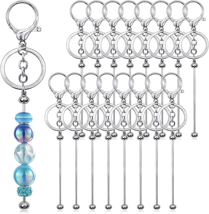 beadable keychains just keychain(diy yourself)random colors