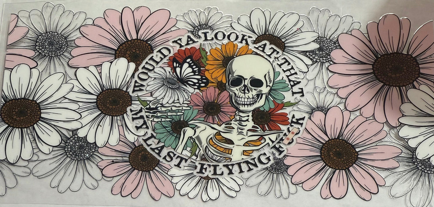 uvdtf transfer wrap Skull last flying fuck