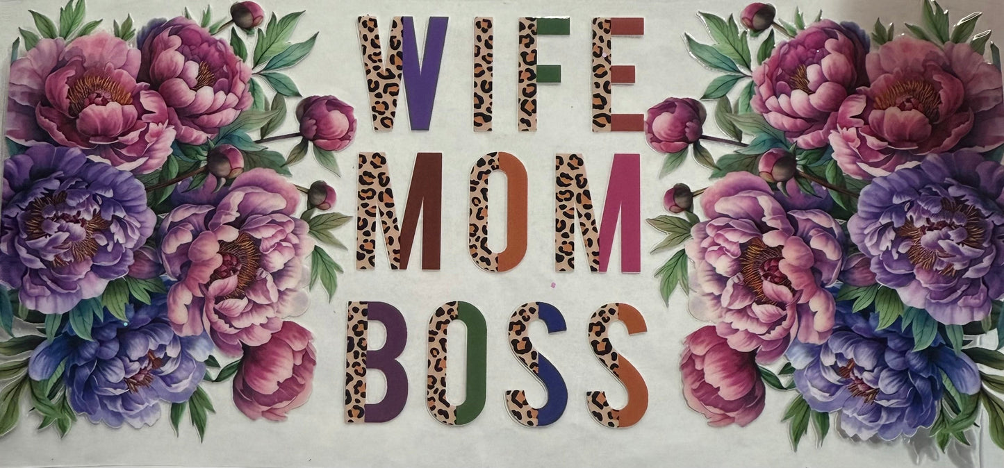 uvdtf transfer wrap Wife mom boss