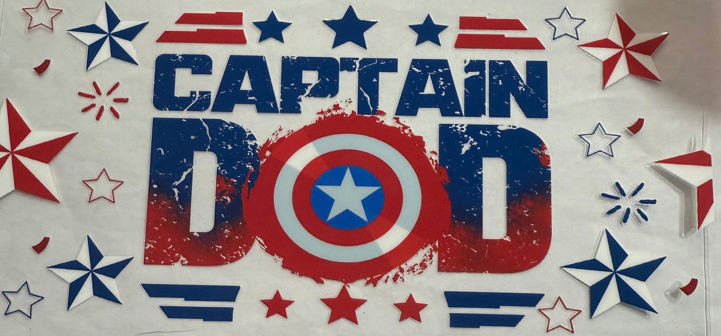 uvdtf transfer wrap Captain dad