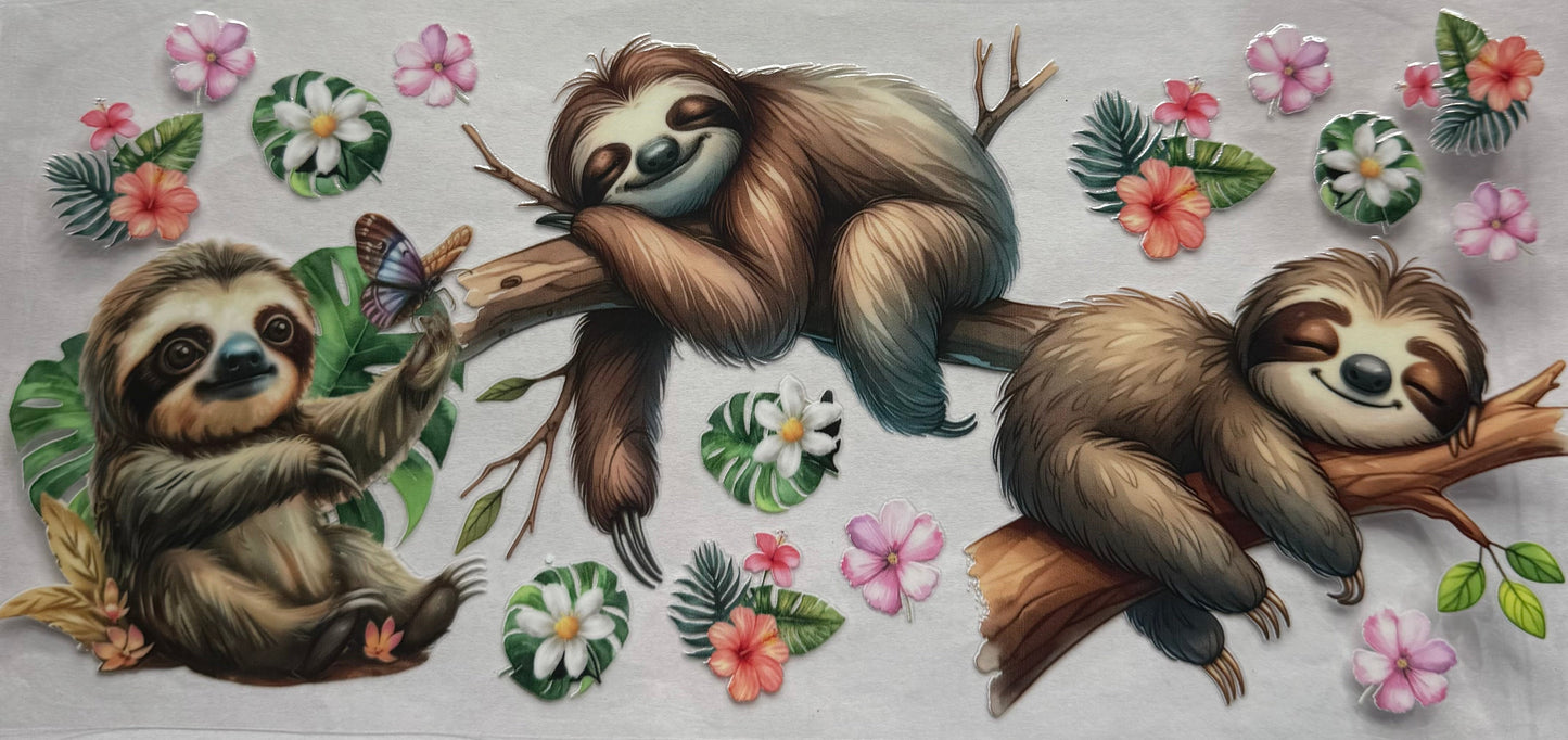 uvdtf transfer wrap sloth