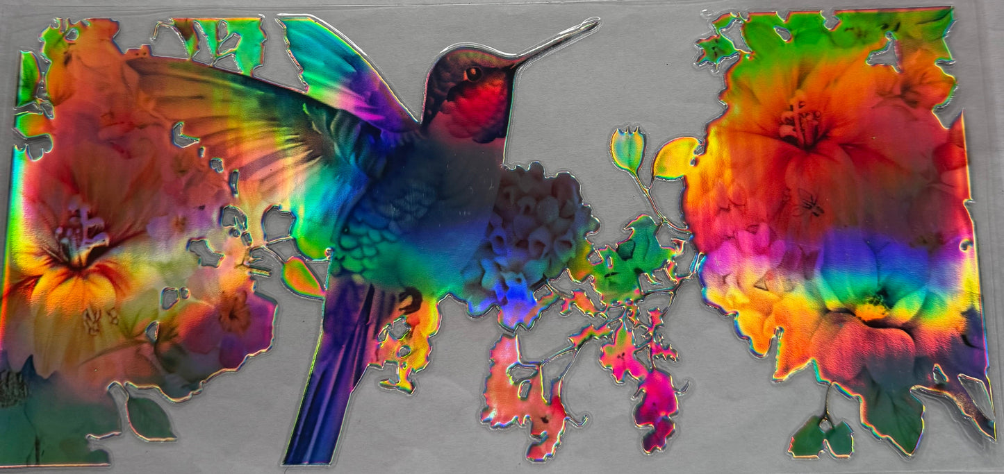 uvdtf transfer wrap Holo hummingbird