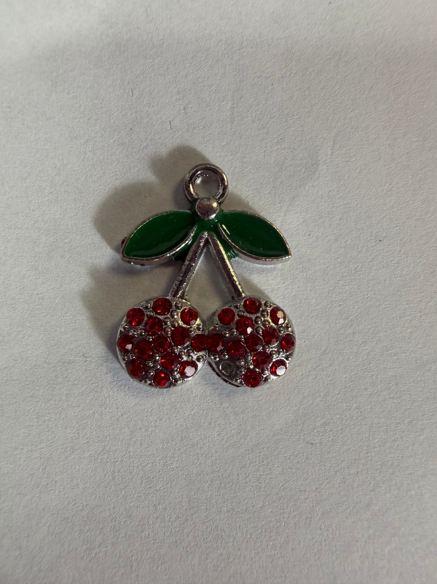 Charms cherry with smaller rhinestones