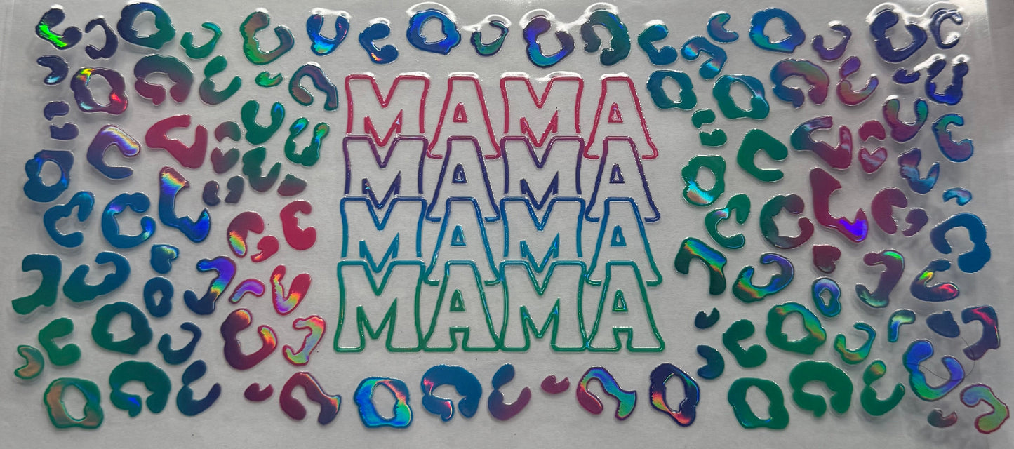 uvdtf transfer wrap holo cheetah mama