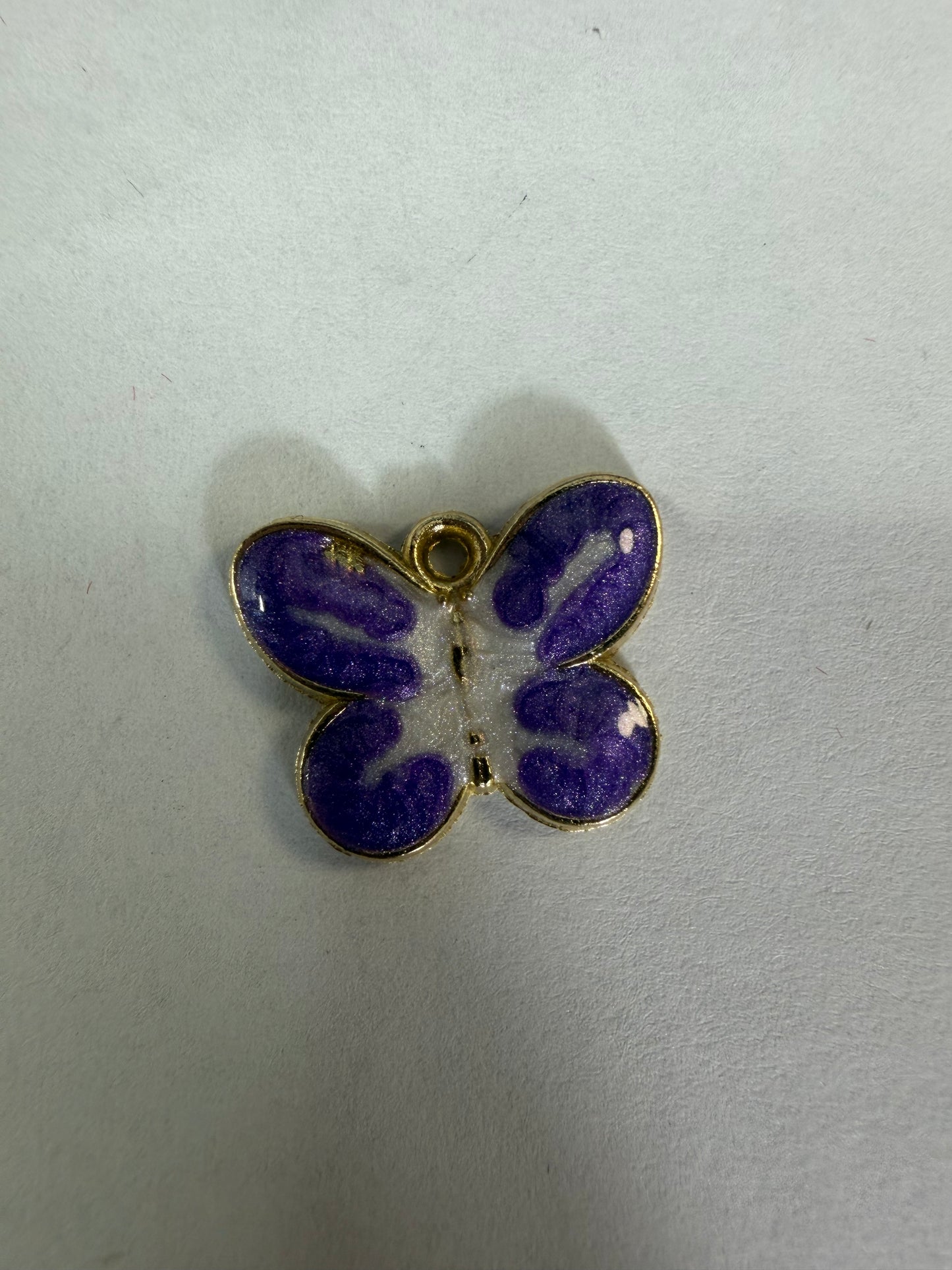 Charms purple butterfly