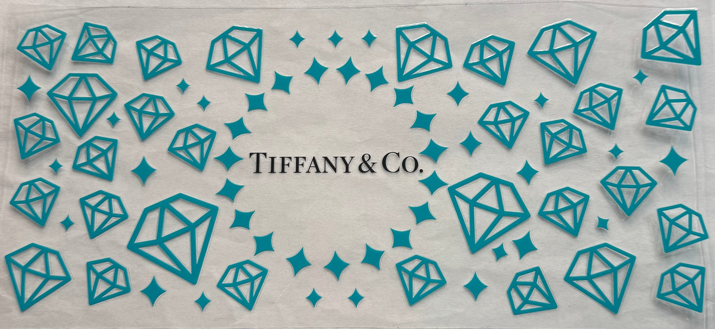 uvdtf transfer wrap Tiffany and co teal diamonds