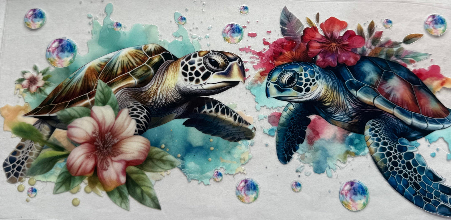 uvdtf transfer wrap Under the sea turtles