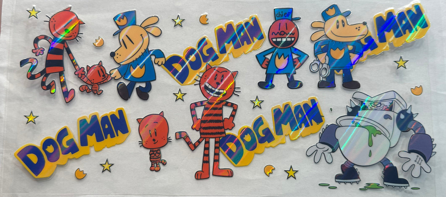uvdtf transfer wrap dog man
