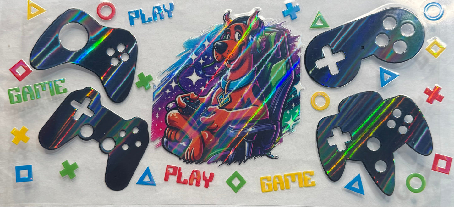uvdtf transfer wrap holo scooby doo gamer