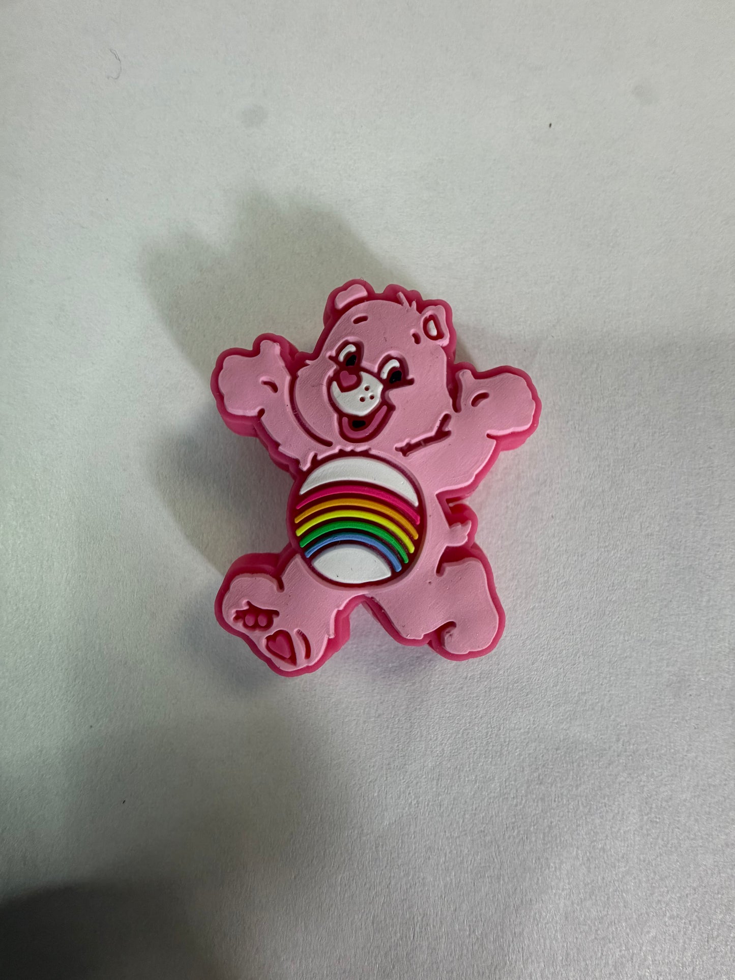 Focal 2d pink carebear with rainbow belly
