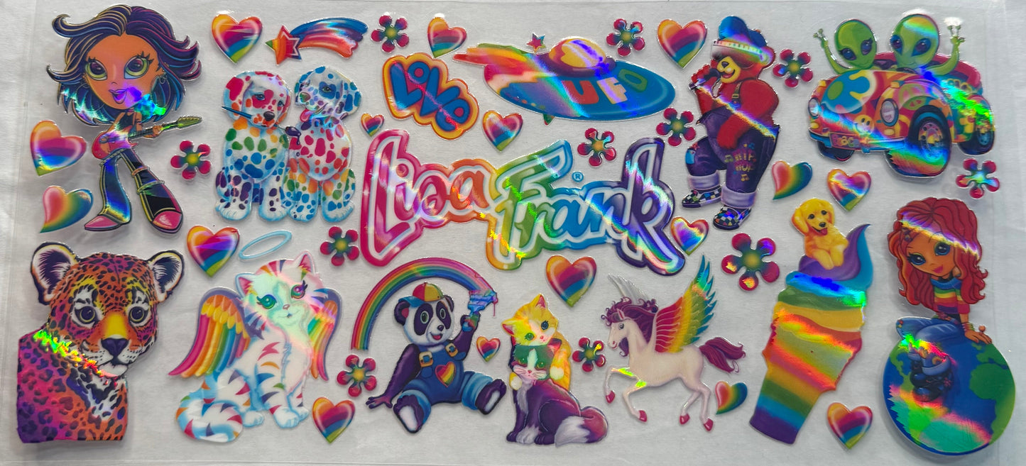 uvdtf transfer wrap holo Lisa frank