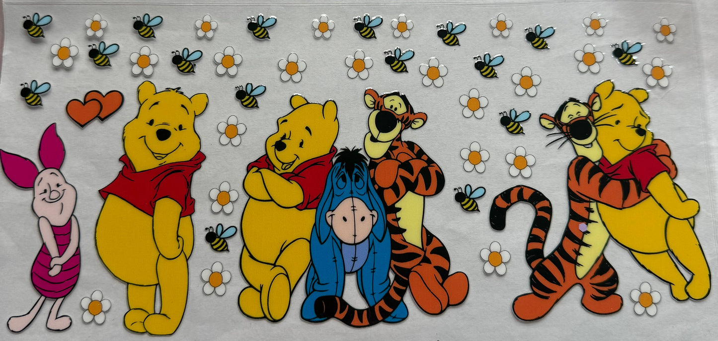 uvdtf transfer wrap Winnie the Pooh with everyone