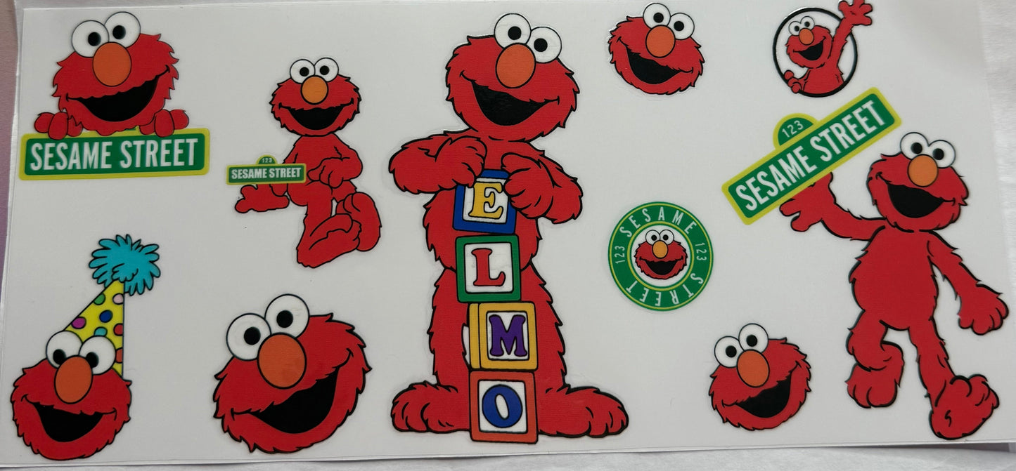 uvdtf transfer wrap Sesame Street Elmo