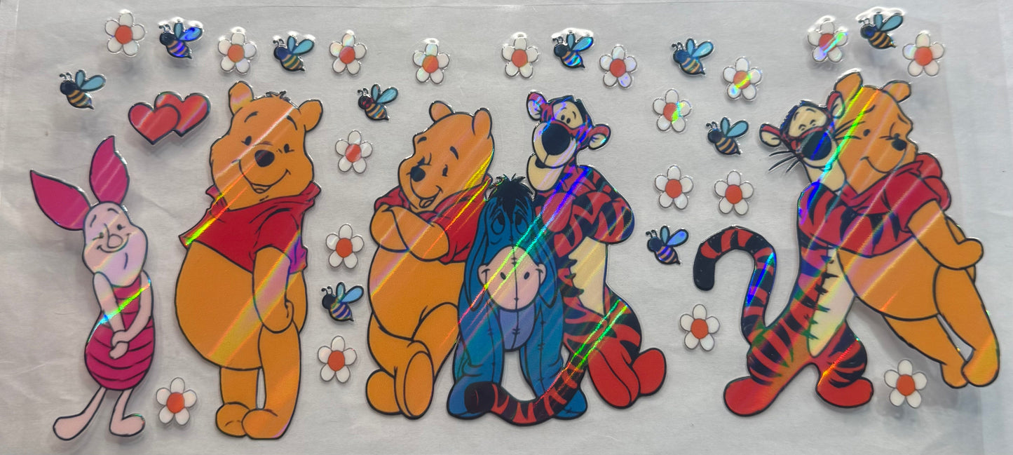 uvdtf transfer wrap holo Winnie the Pooh