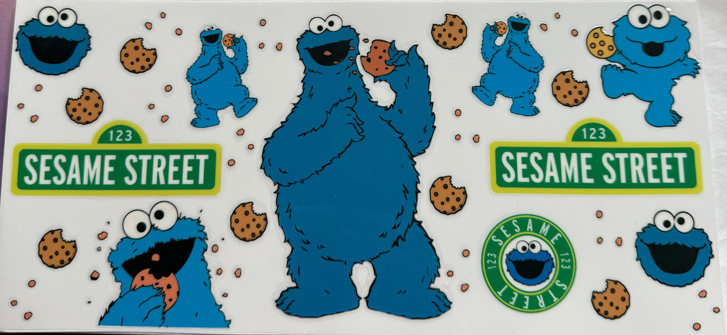 uvdtf transfer wrap Sesame Street Cookie Monster