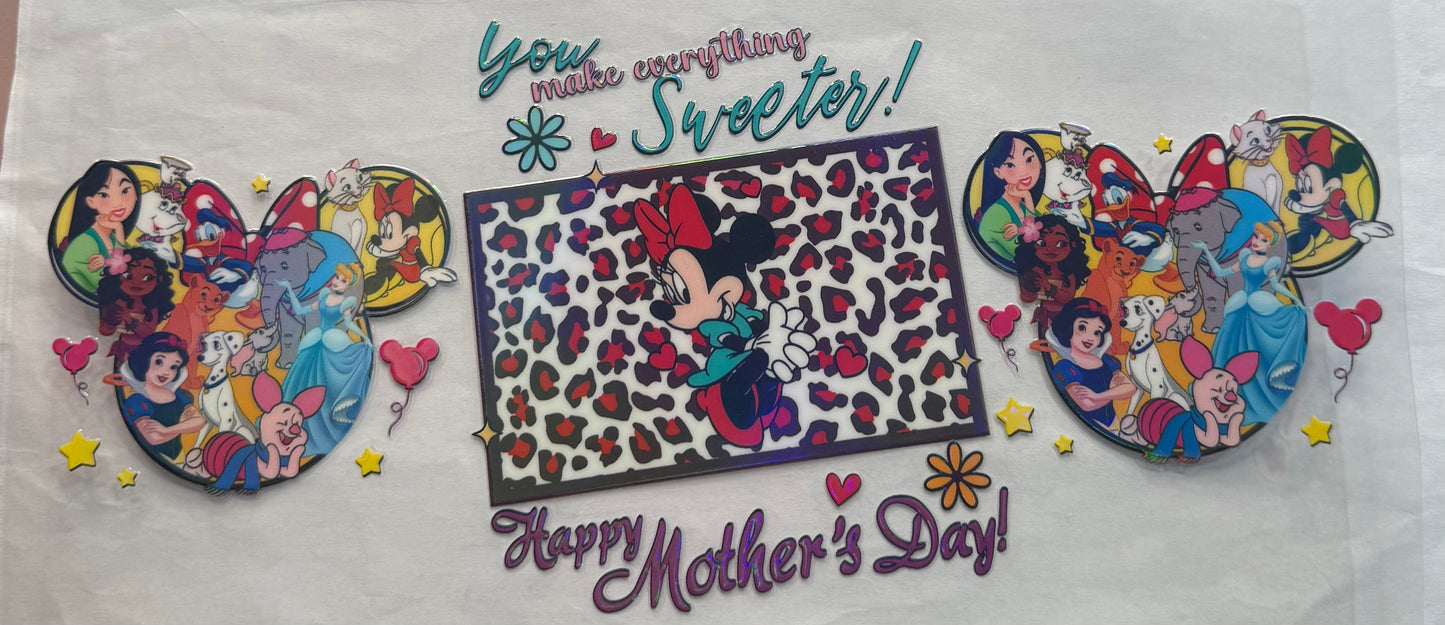uvdtf transfer wrap Minnie Mouse Mother’s Day