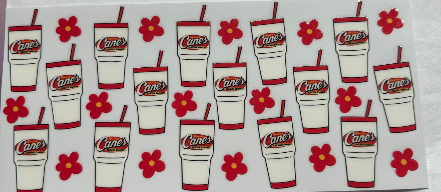 uvdtf transfer wrap Canes drinks