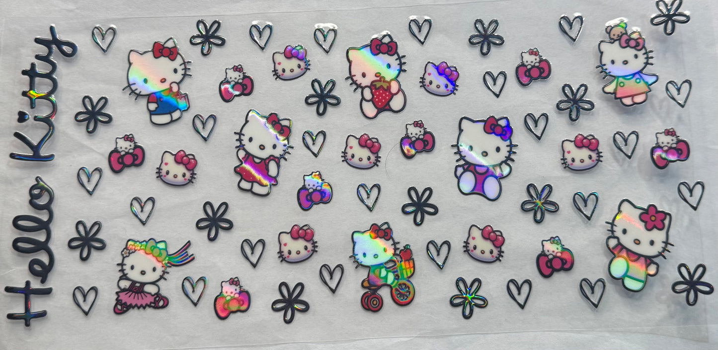 uvdtf transfer wrap holo hello kitty