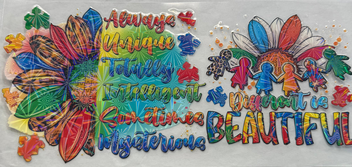 uvdtf transfer wrap holo autism
