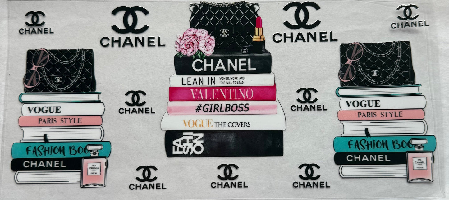 uvdtf transfer wrap Chanel books and purses