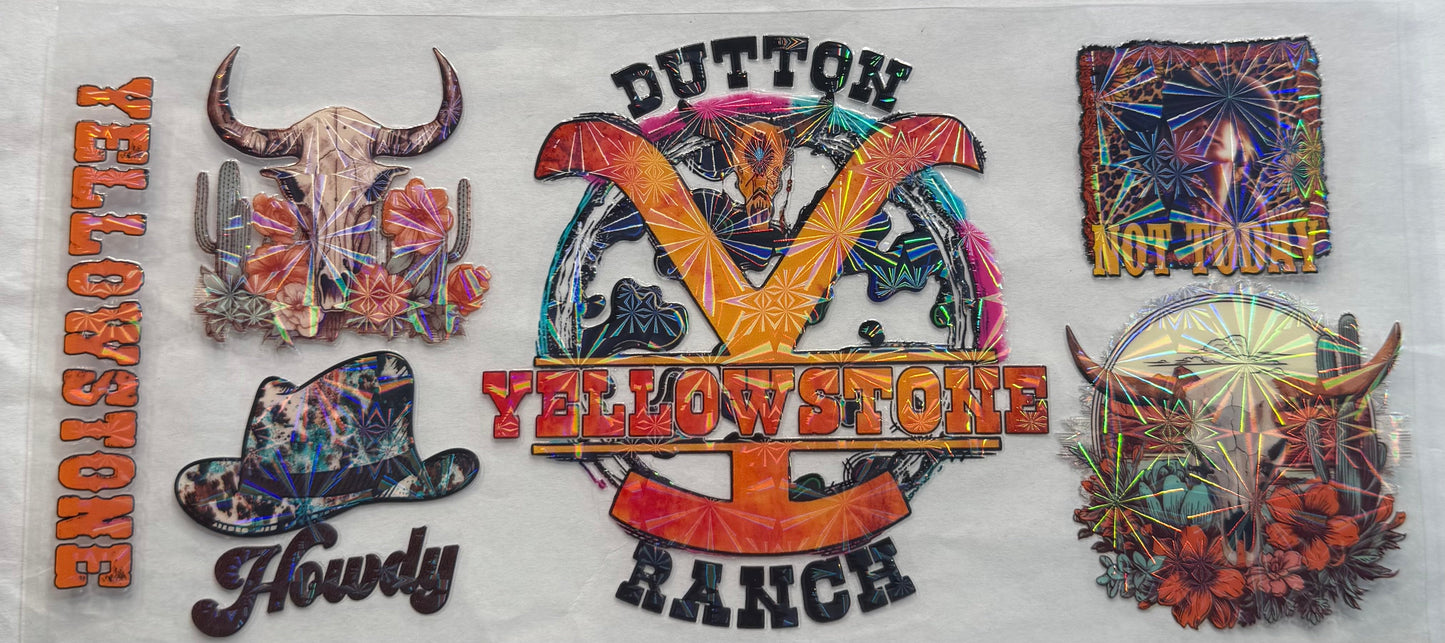 uvdtf transfer wrap holo Yellowstone