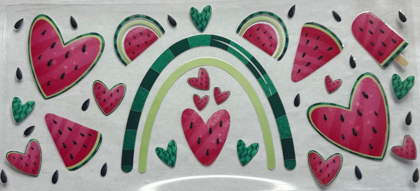 uvdtf transfer wrap Watermelon rainbow