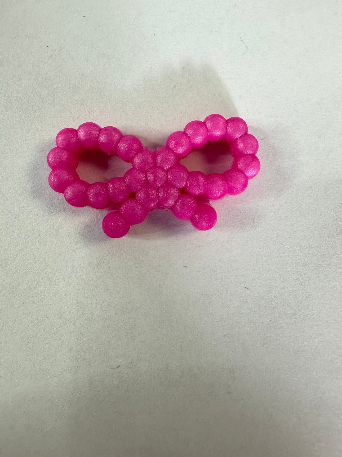 Focal 2d bubble bow hot pink