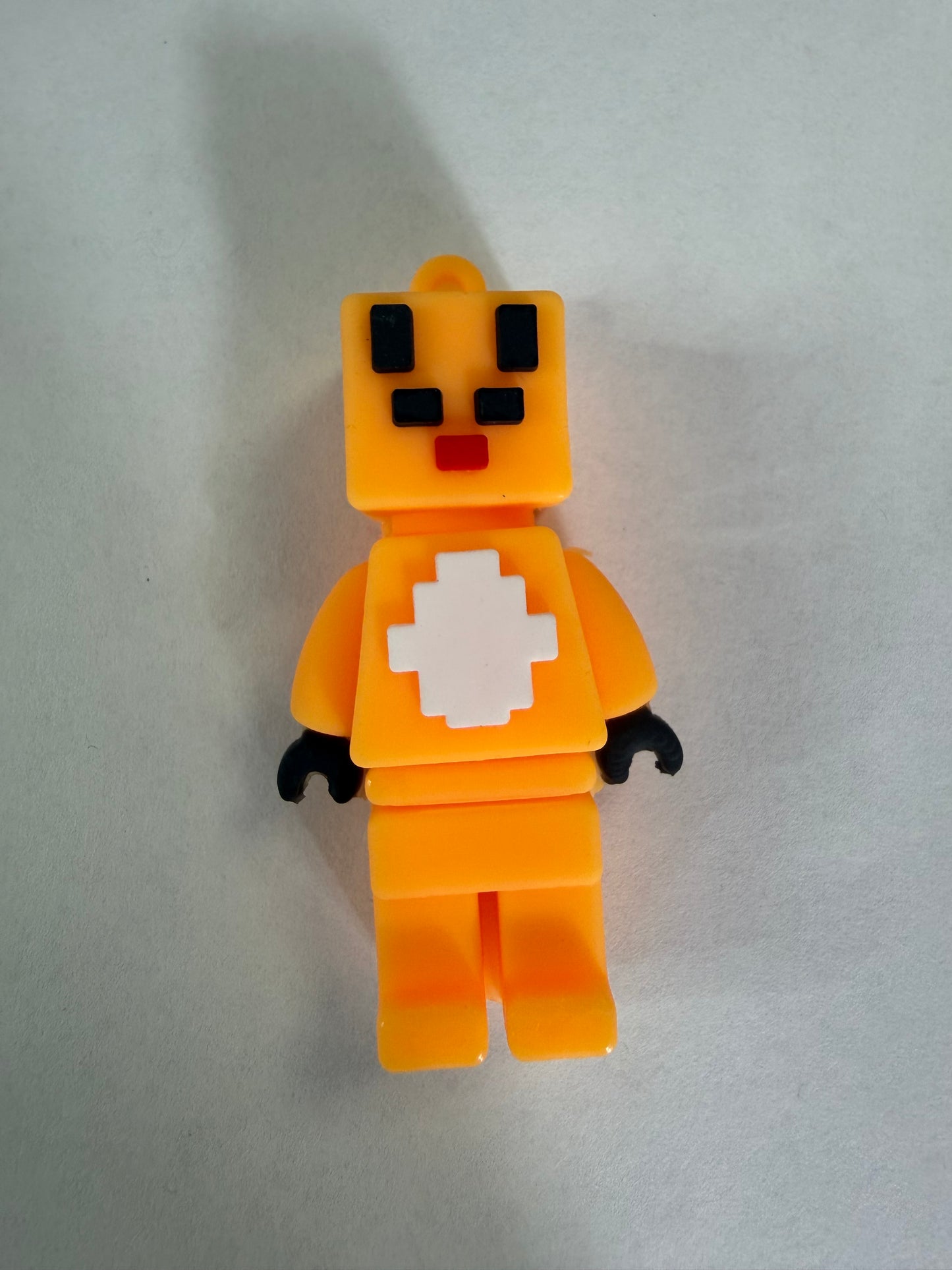 Pen topper silicone Minecraft orange guy
