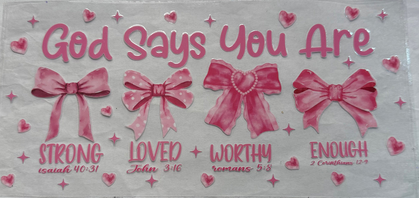 uvdtf transfer wrap faith gods says you are