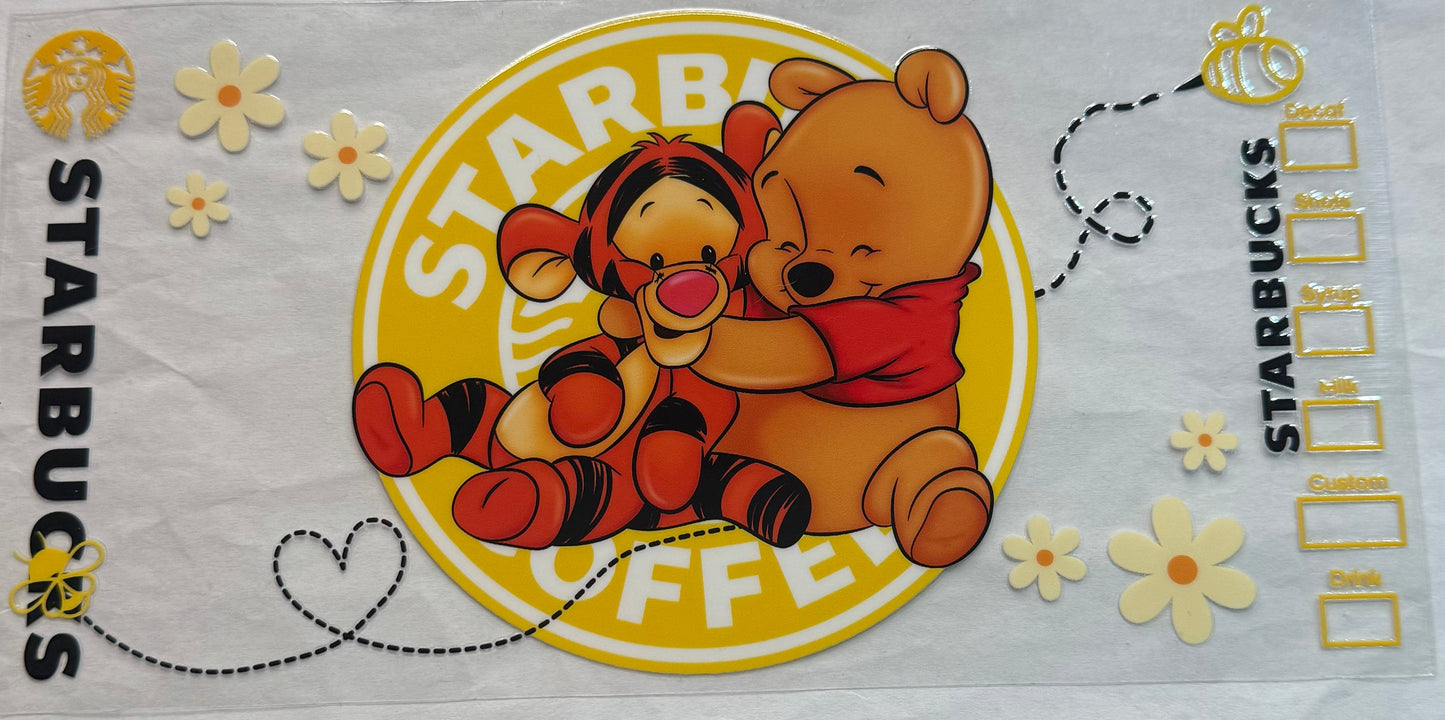 uvdtf transfer wrap Starbucks Winnie the Pooh