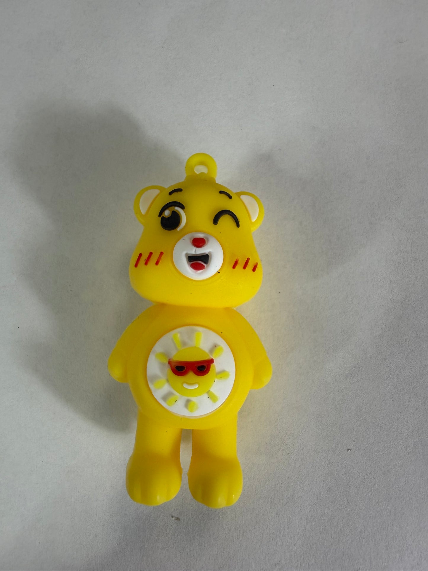 Pen topper silicone yellow carebear