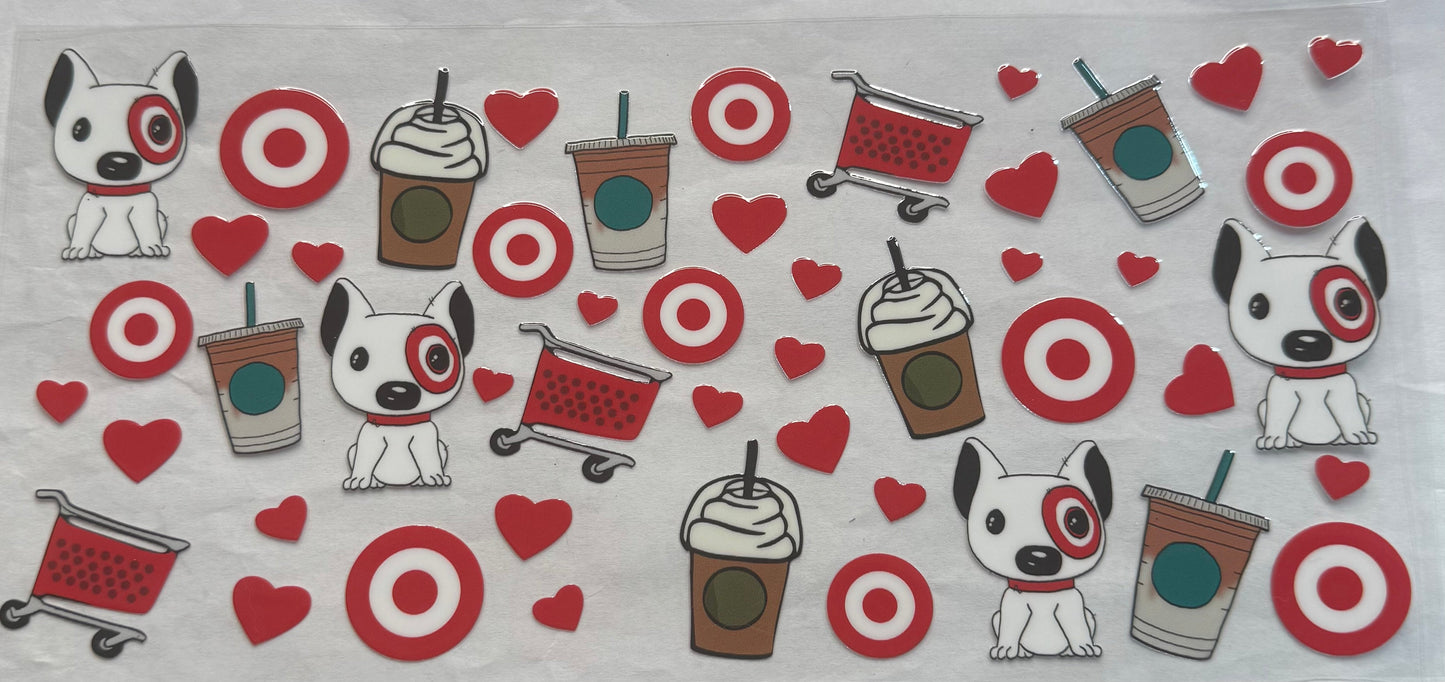 uvdtf transfer wrap target Starbucks dog drinks