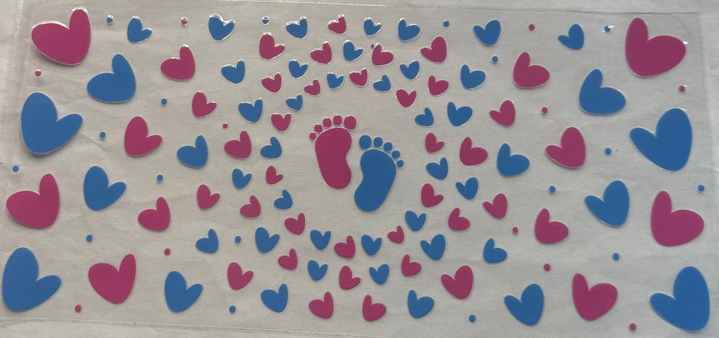 uvdtf transfer wrap baby girl/boy gender reveal