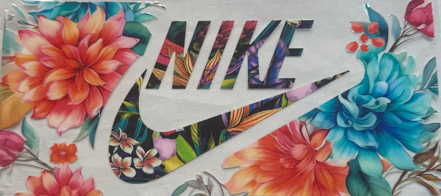 uvdtf transfer wrap Nike floral