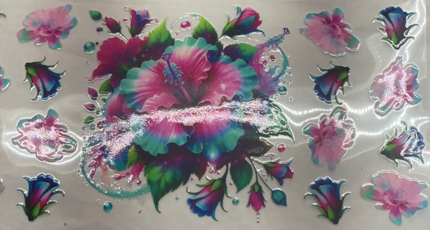 uvdtf transfer wrap Florals
