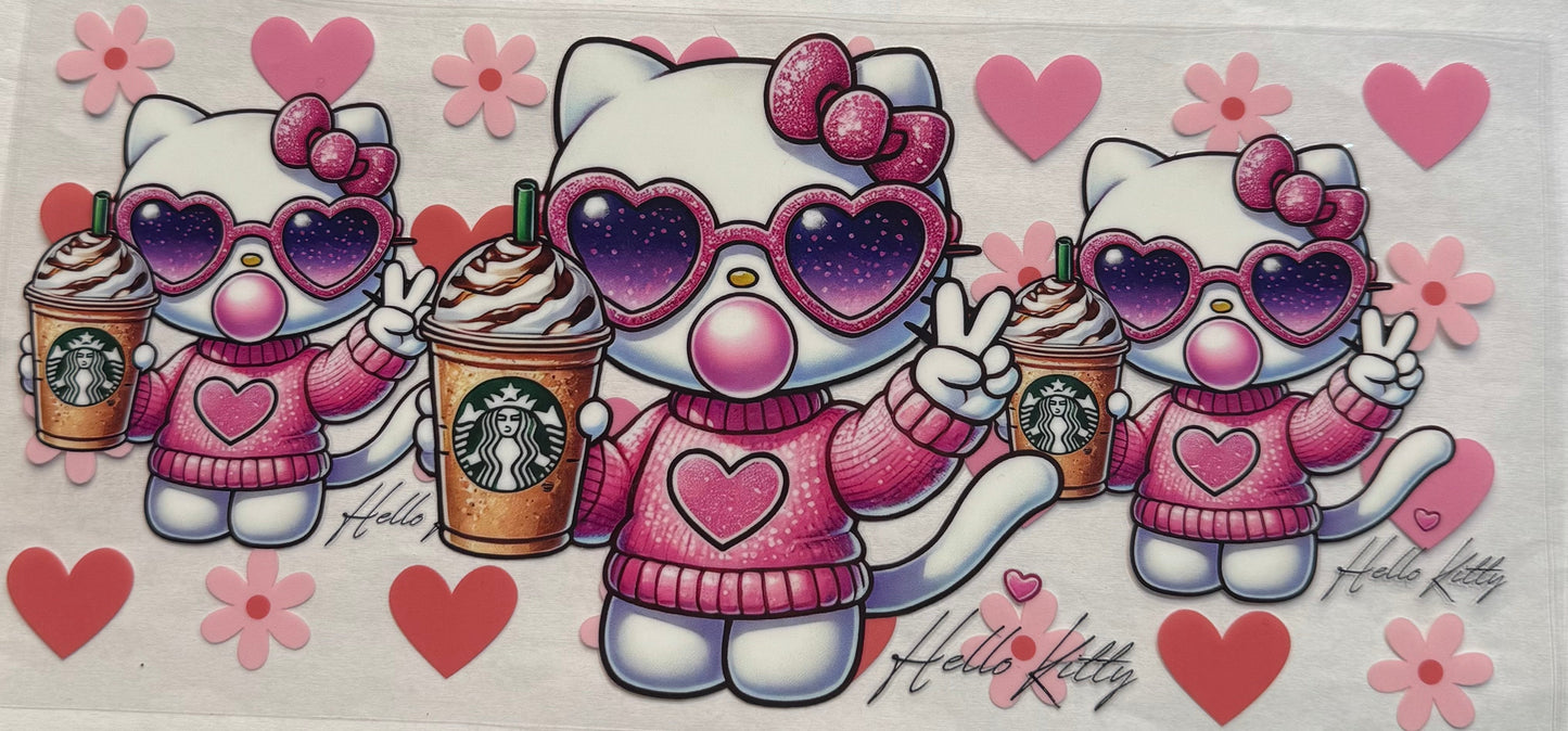 uvdtf transfer wrap Starbucks hello kitty