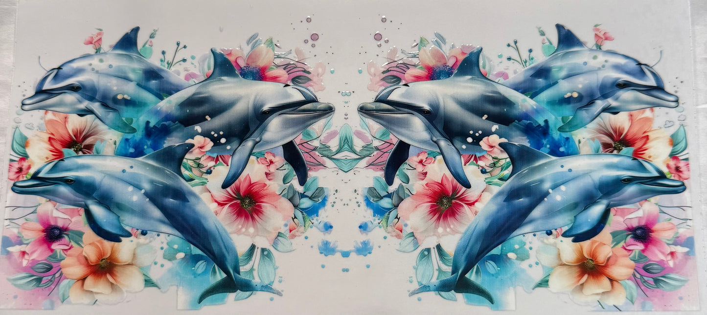 uvdtf transfer wrap dolphins splashing
