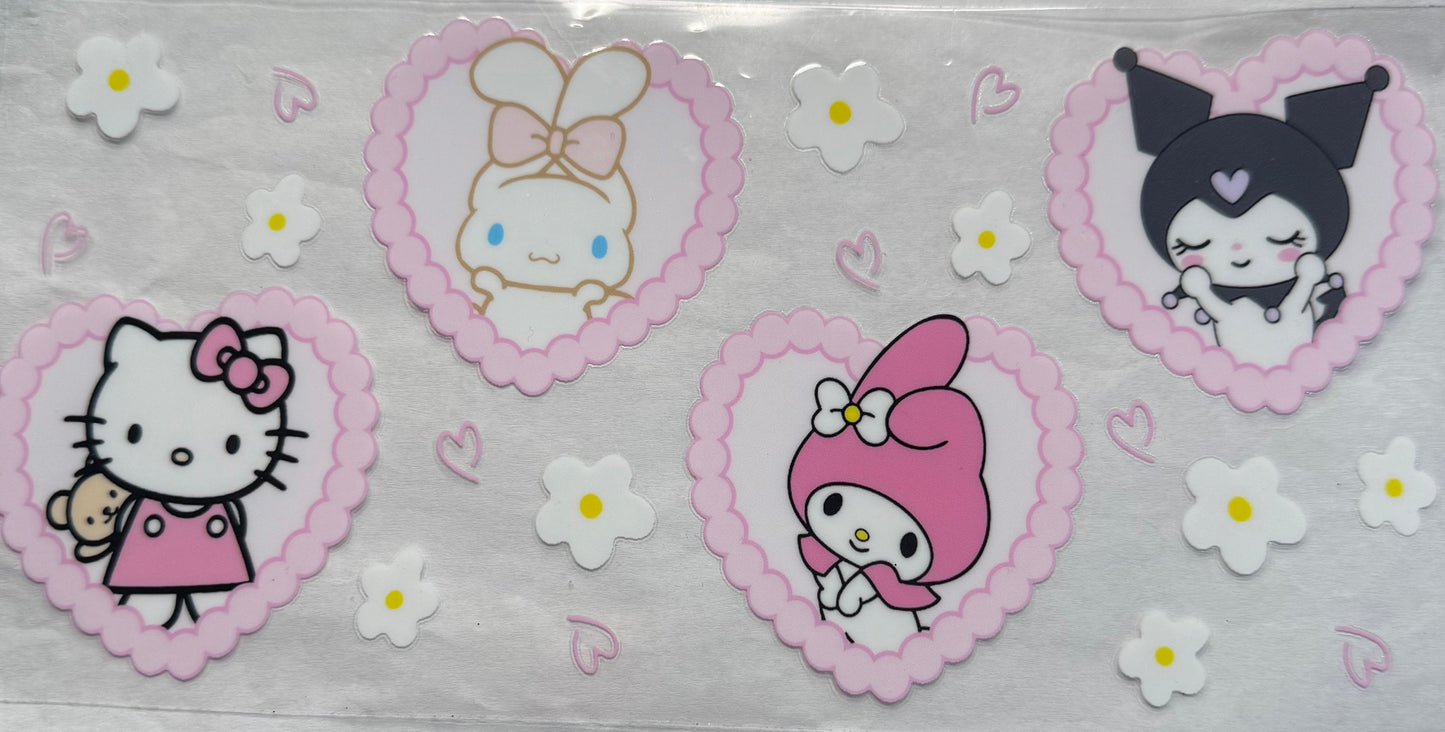 uvdtf transfer wrap hello kitty and friends