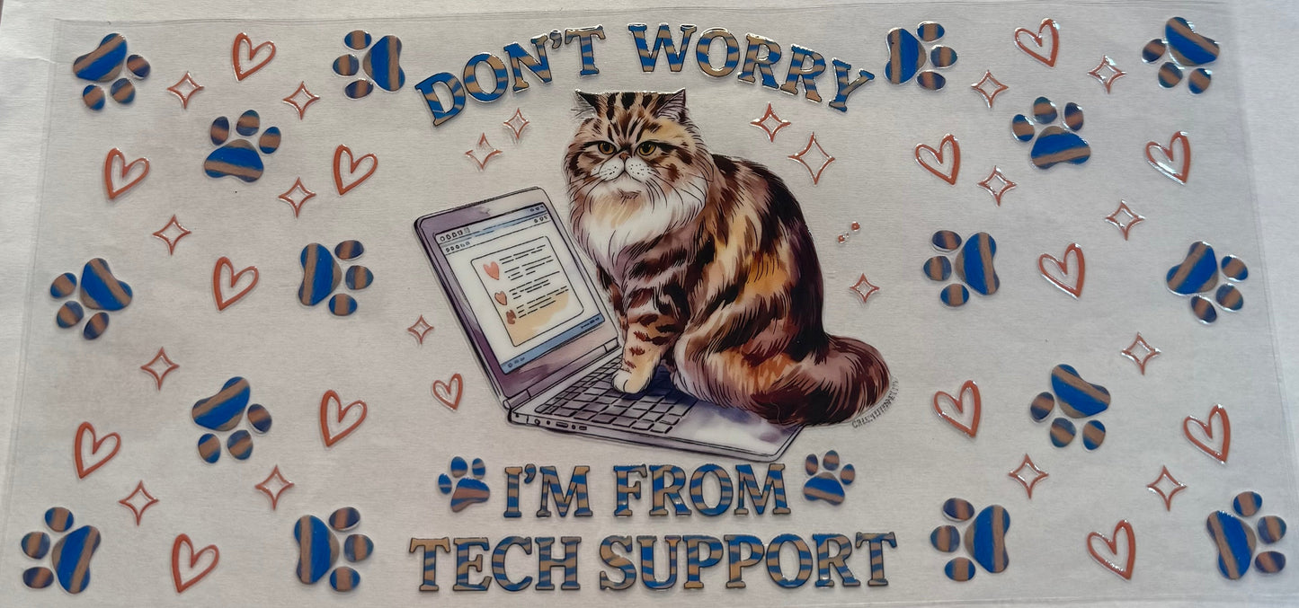 uvdtf transfer wrap cat from tech support paw print