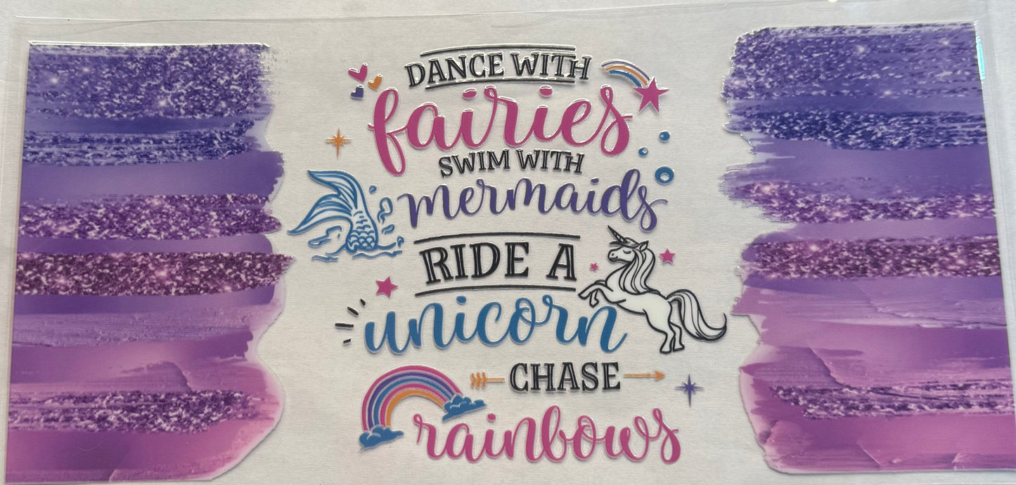 uvdtf transfer wrap fairies mermaids unicorns rainbows