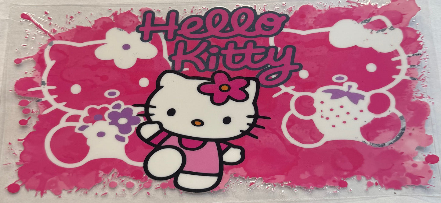 uvdtf transfer wrap hello kitty pink and white