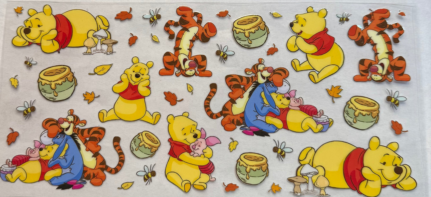 uvdtf transfer wrap Winnie the Pooh and friends