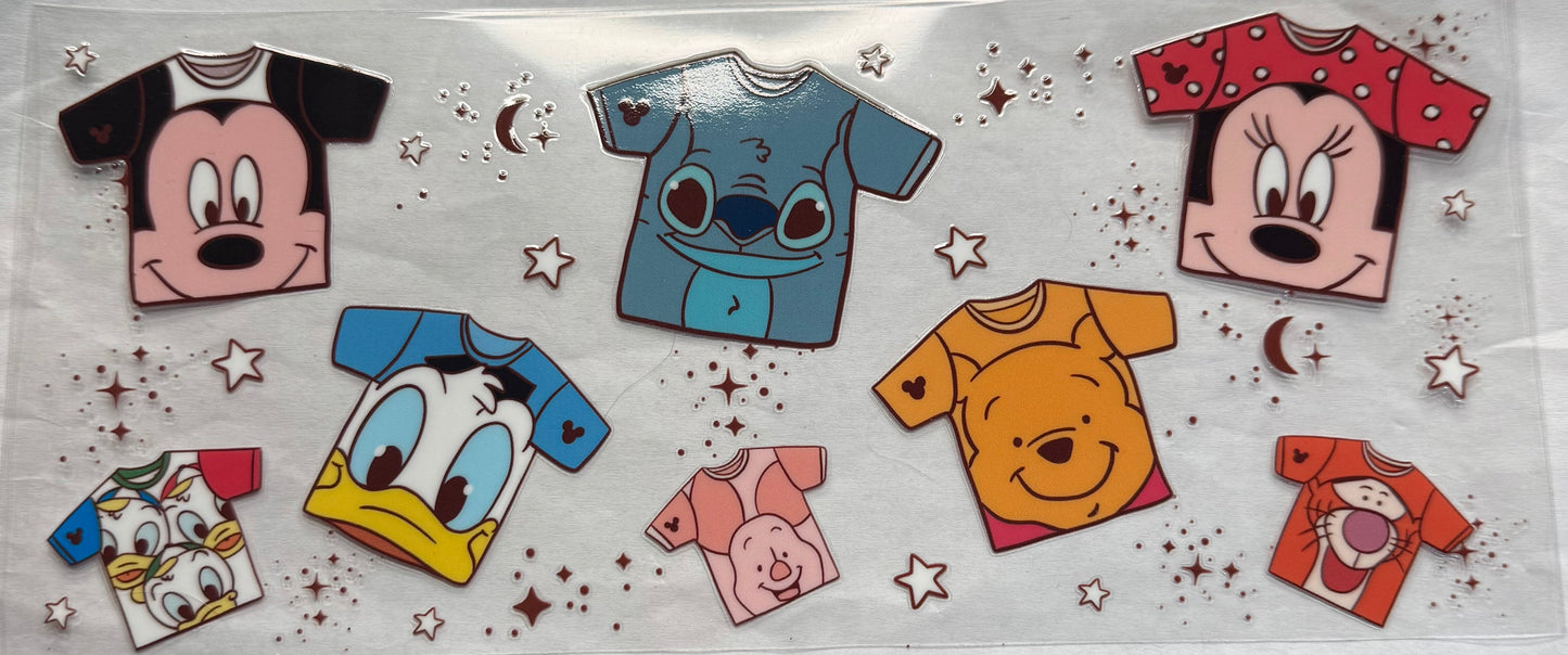uvdtf transfer wrap Disney shirts