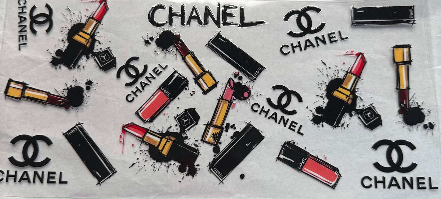 uvdtf transfer wrap Chanel black make up