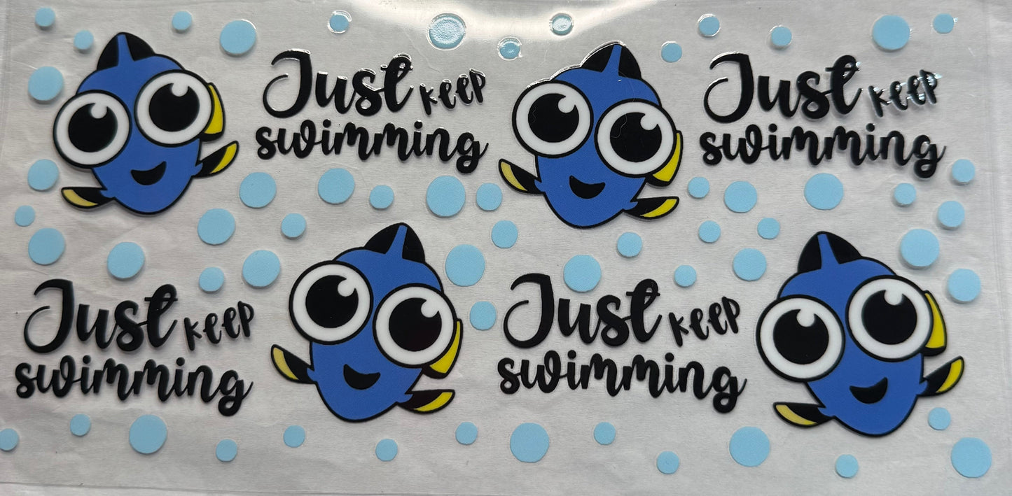 uvdtf transfer wrap just keep swimming