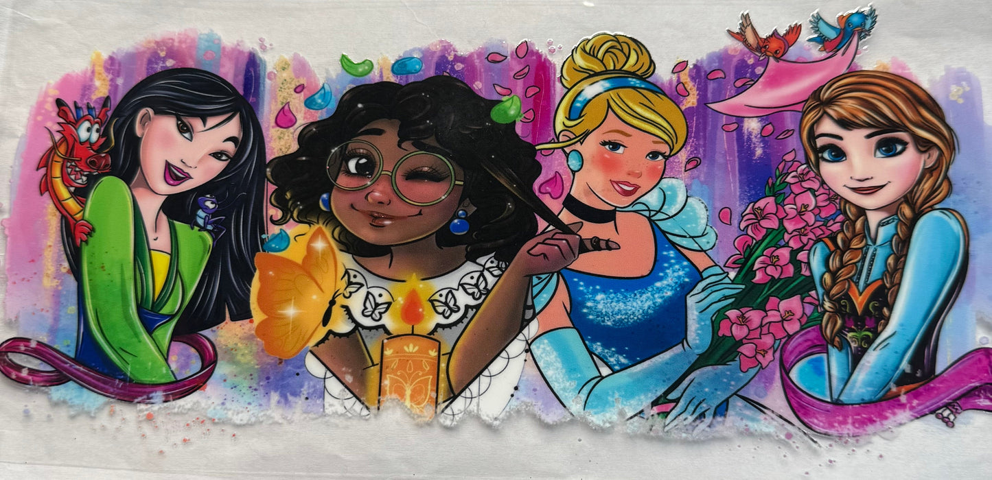 uvdtf transfer wrap Disney princess