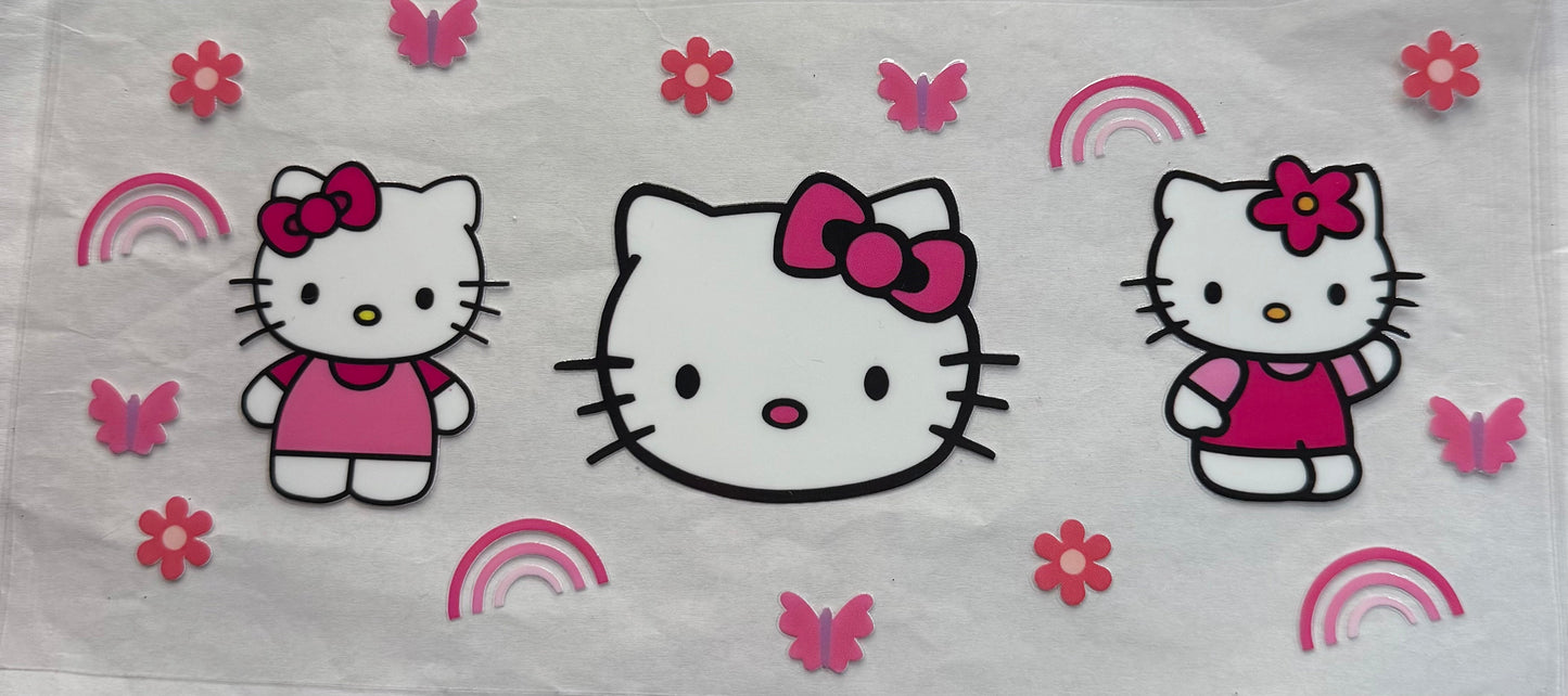 uvdtf transfer wrap hello kitty pink