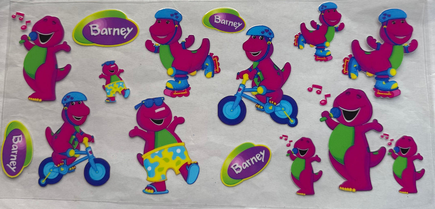 uvdtf transfer wrap Barney funny