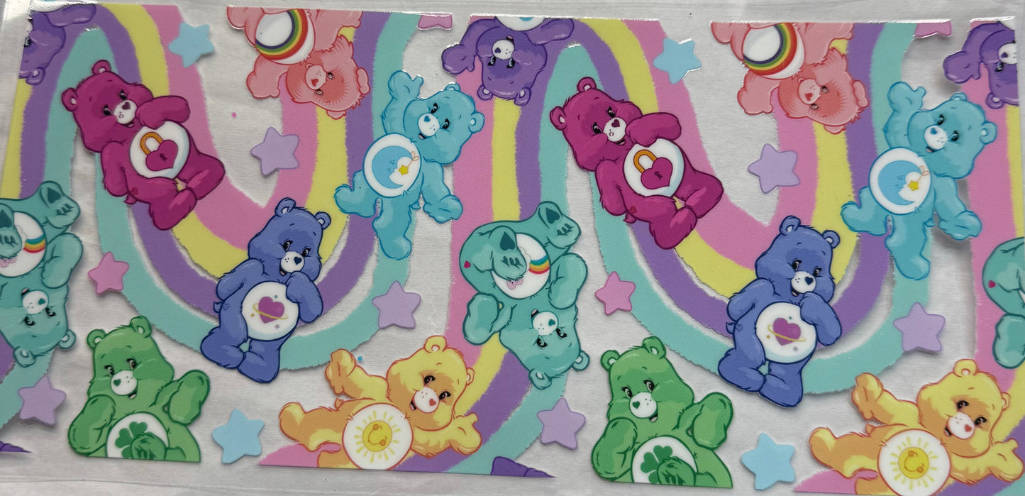 uvdtf transfer wrap Rainbow Care Bears