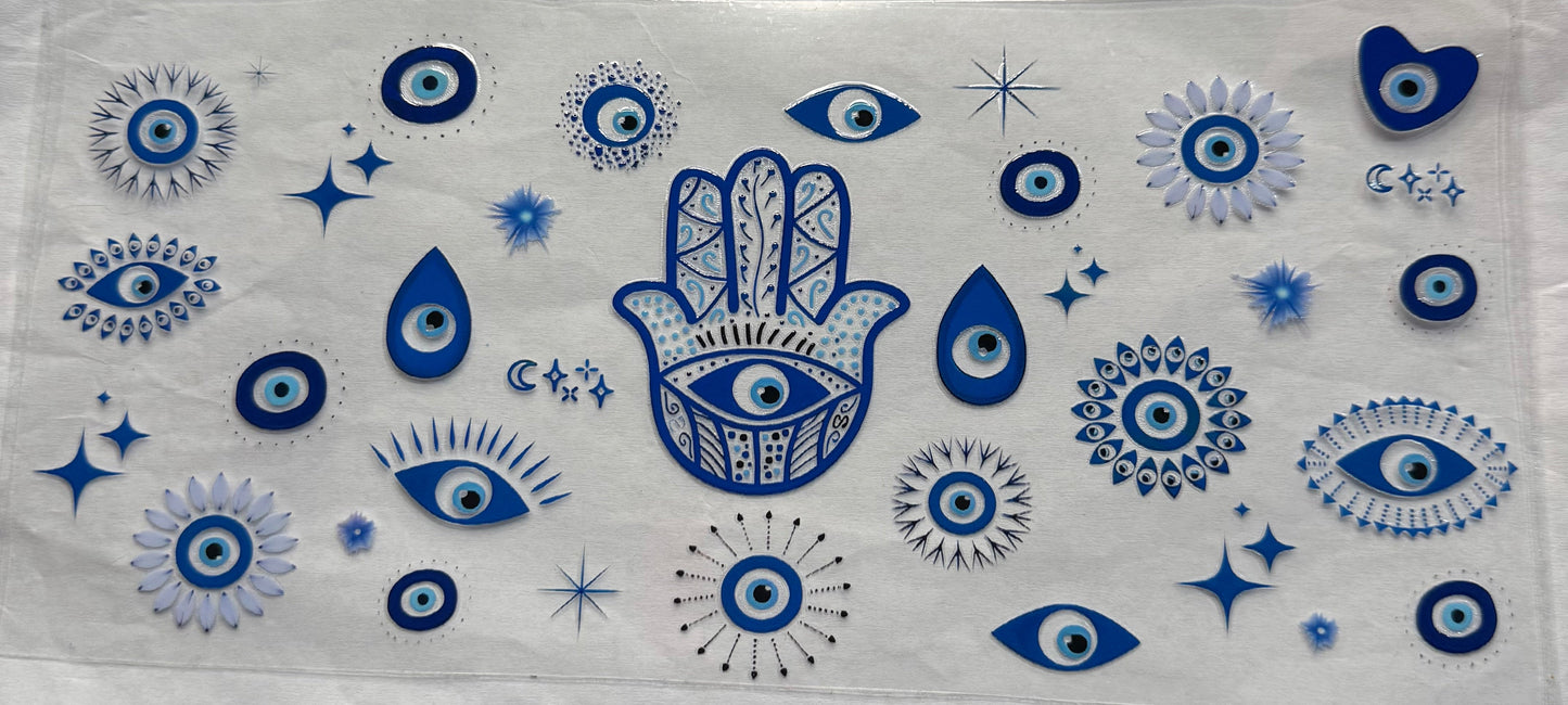 uvdtf transfer wrap Evil eye